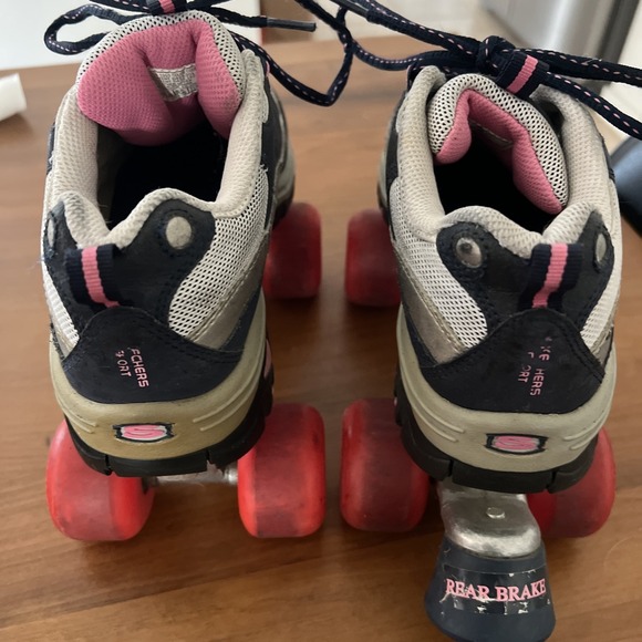 Skechers Sport 4 Wheelers Roller Skates Navy Hot Pink Women's 1910-NVHP Sz 8.5 - Picture 4 of 7